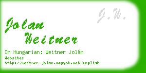 jolan weitner business card